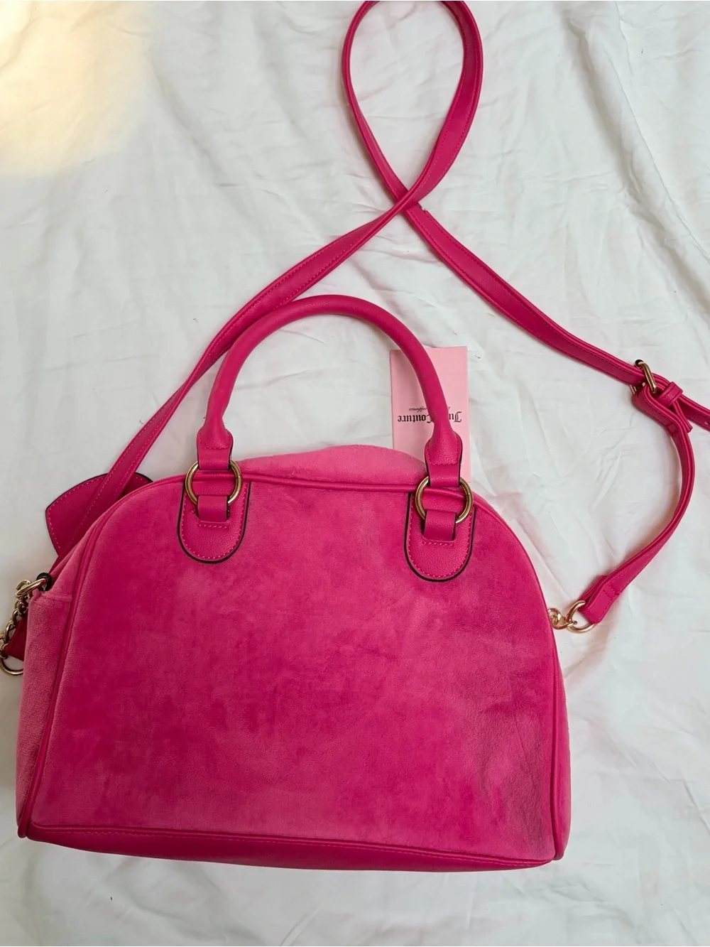 Juicy Couture Vintage Pink Satchel with Heart Charm